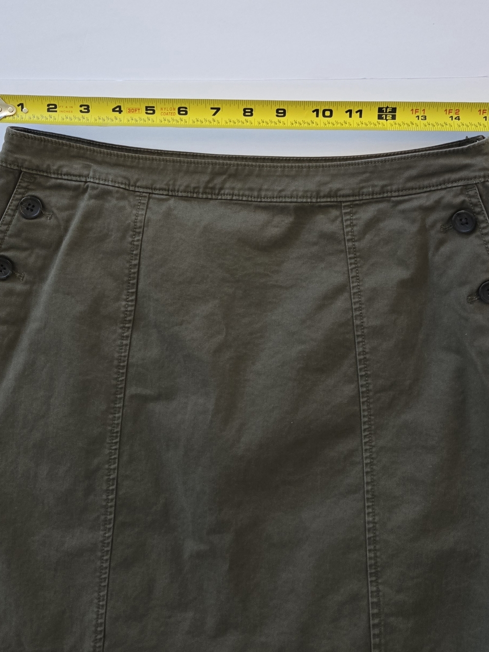 Banana Republic Olive Green Sailor Mini Skirt - Size 6 - Picture 3 of 5